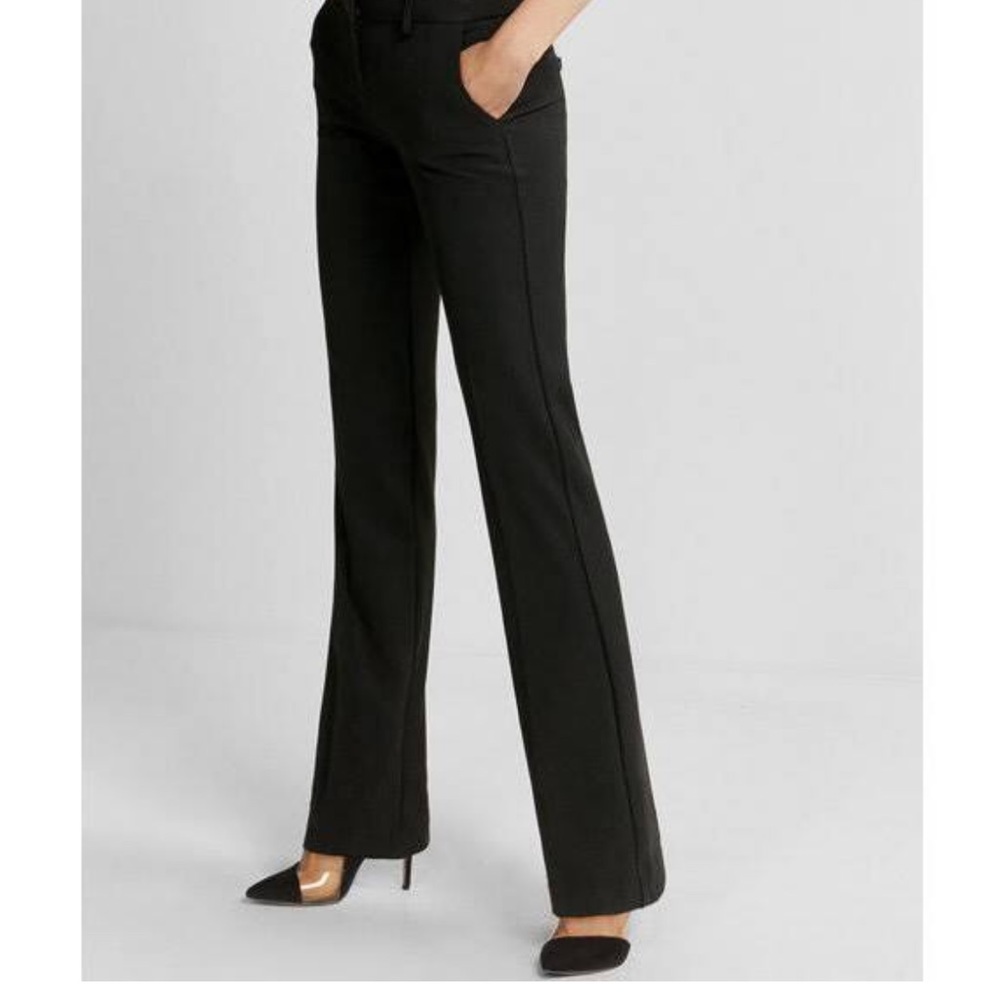 Express Classic Black Boot-Cut Dress Pants